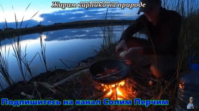 Жарим карпа на природе