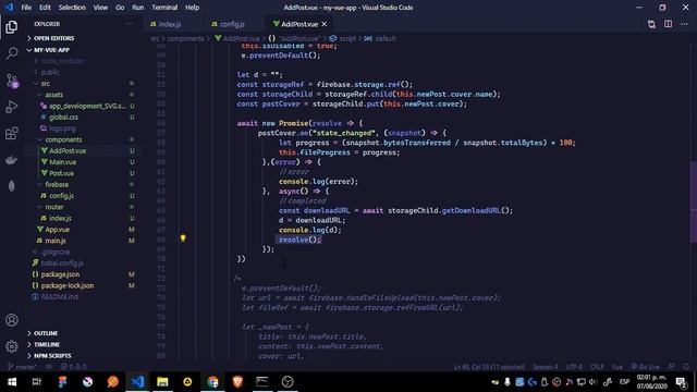 Build a Simple Posts App with Vuejs and Firebase #8 (File Upload Progress - AddPost ) смотреть онлайн