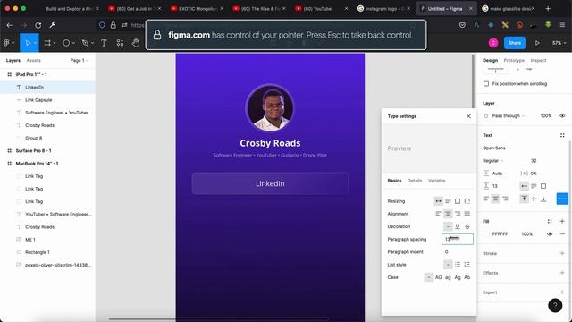 Figma Timelapse URL Sharing UI Design смотреть онлайн