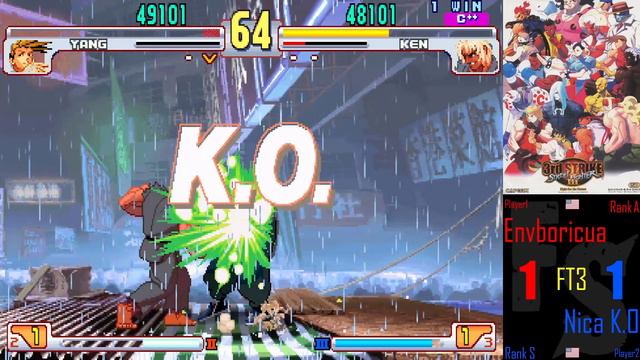 Street Fighter III: Third Strike - Envboricua [Yang] vs Nica K.O [Ken] (Fightcade FT3) смотреть онлайн