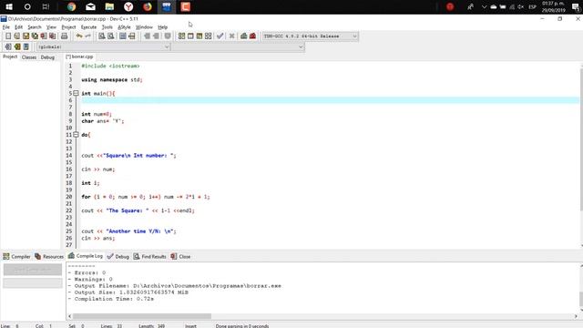 Find square root without math.h - C++ смотреть онлайн