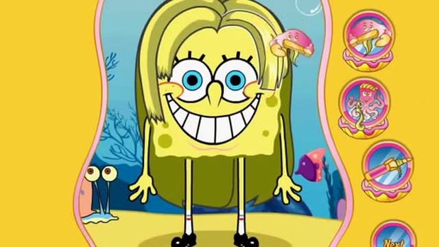 Бесплатные игры онлайн Прическа для Спанч Боба, игра для девочек онлайн смотреть онлайн