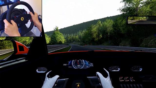 Pushing Lamborghini Urus in Nordschleife - Assetto Corsa Wheel Cam Gameplay смотреть онлайн