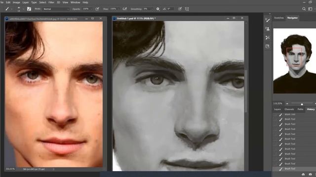 Рисуем портрет по фото. Часть 4 смотреть онлайн