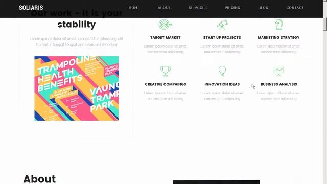Soliaris - One Page Bootstrap Template - Site Templates Download смотреть онлайн