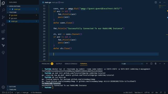 Go RabbitMQ Beginners Tutorial смотреть онлайн