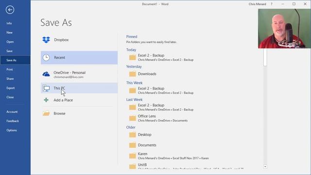Change The Default File Locations For Word, Excel, And PPT By Chris Menard