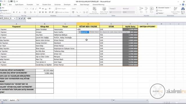 EXCEL FORMÜLLERİ - SIK KULLANILAN EXCEL FORMÜLLERİ 1 - EXCEL DERSLERİ смотреть онлайн