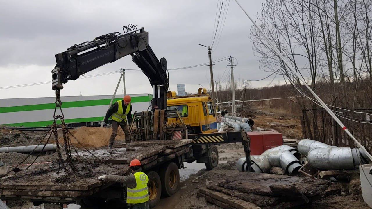 Стройка,плиты,мощный кран смотреть онлайн