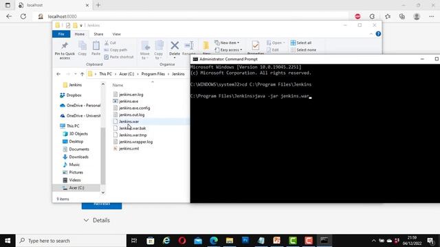 How to start Jenkins server from CMD | Fix localhost refused to connect | Fix Can't reach this page смотреть онлайн
