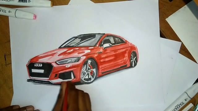 Drawing Audi RS5 | TimeLapse смотреть онлайн