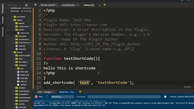 워드프레스플러그인만들기1 ShortCode смотреть онлайн