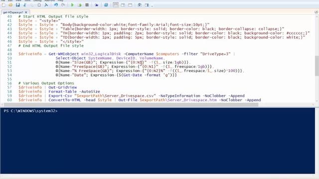 11. Remotely retrieve disk size, FreeSpace and % of FreeSpace with PowerShell смотреть онлайн