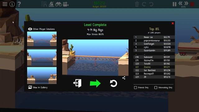 3 Solutions 4 14 Big Rigs Poly Bridge 2 смотреть онлайн