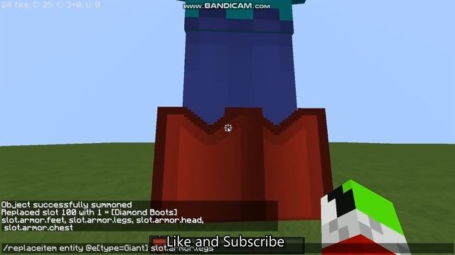 Minecraft: How to summon a giant zombie with diamond armor and sword смотреть онлайн