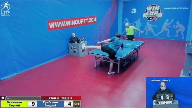 Скаченко Сергей 3-1 Грабский Андрей Турнир Восток 5 WINCUP 18.12.21 Прямая Трансляция Зал3 смотреть онлайн