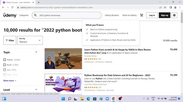 Learn Python from Zero till its Usage by NASA in Mars Rovers - Trending смотреть онлайн
