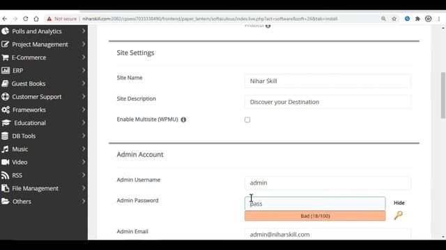 Wordpress Tutorials Part 2 | Installing Wordpress With CPanel/Softaculous In Telugu | Waris.Tech смотреть онлайн