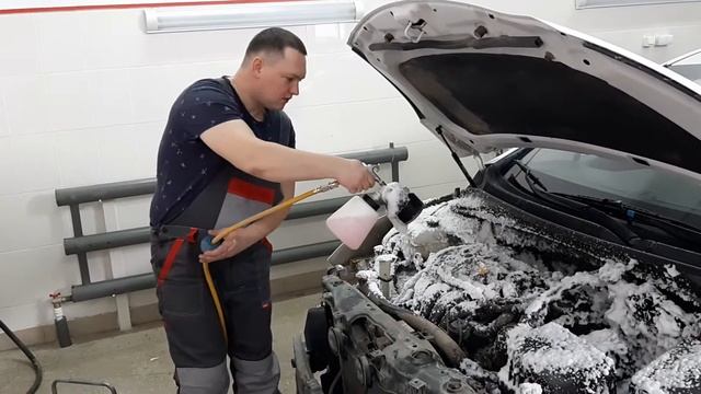 МОЙКА ДВИГАТЕЛЯ Hyundai I40.