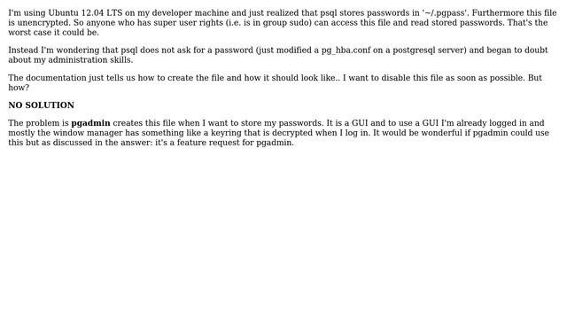 Ubuntu: I don't want to store passwords in an unencrypted file смотреть онлайн