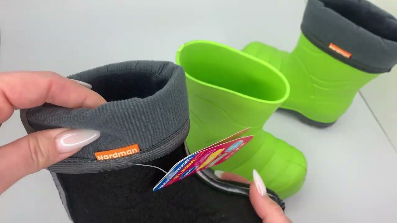 Сапоги Nordman Flash со съемным флисовым утеплителем 912-G01 (лайм) смотреть онлайн