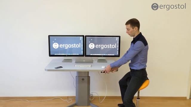 Стол с электрорегулировкой на одной опоре ErgoStol Uno V смотреть онлайн