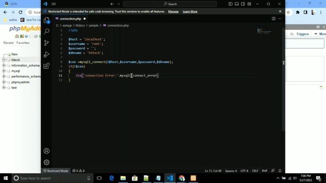 How to connect Database using PHP | Tamil смотреть онлайн