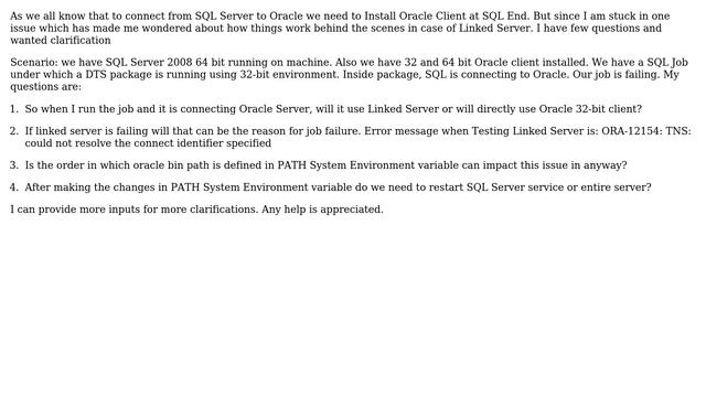 Linked Server along Oracle 32 and 64 bit Oracle Client смотреть онлайн
