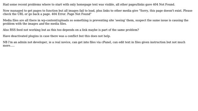 Wordpress: Images not loading on webpage, and links to other media give 404 Not Found смотреть онлайн