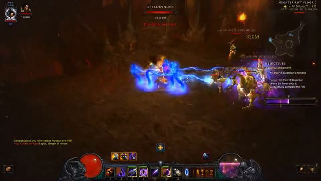 Diablo 3 Reaper of Souls 2.6 (season 11) archon lightning hydra Wizard Gameplay (Greater Rift 70) смотреть онлайн