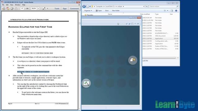 Intro to Java Training Course - Chapter 3 - Running Eclipse for the First Time смотреть онлайн