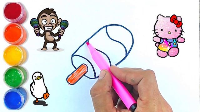 Bolalar muzqaymoq rasm chizish | Рисунок мороженное для детей | Drawing ice cream Song for kids смотреть онлайн