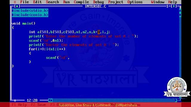 HOW TO WRITE A PROGRAM TO FIND INTERSECTION OF TWO ARRAYS USING C LANGUAGE | C LANGUAGE| VRpathshal смотреть онлайн