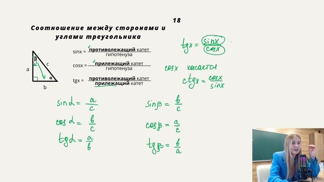 Синус, косинус, тангенс смотреть онлайн