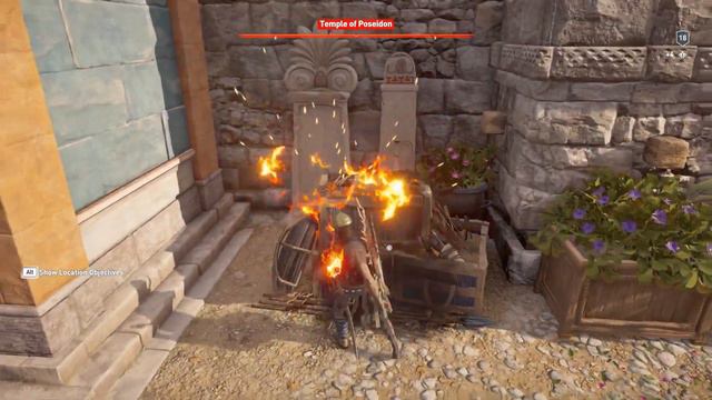 Temple of Poseidon, Attika | Loot Treasure & Burn War Supplies | AC ODYSSEY смотреть онлайн