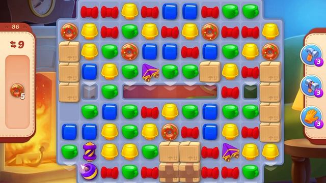 HomeScapes Level 86 No Boosters (17 Moves)