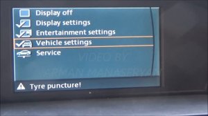 BMW E60  адаптация давления в шинах. Tire pressure adaptation.