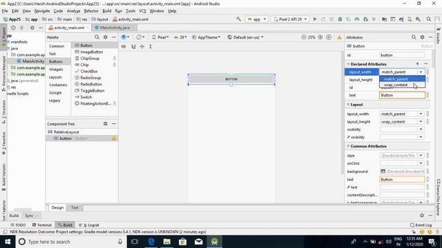 What is match parent and wrap content in Android Studio смотреть онлайн
