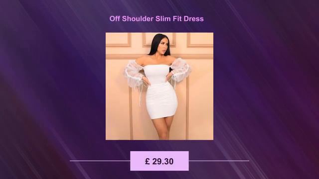 Off Shoulder Slim Fit Dress смотреть онлайн