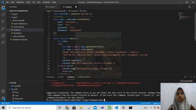 5. Menambah data pada MariaDB dengan Node.js смотреть онлайн