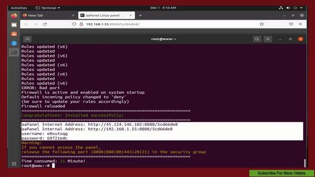 How To Install aaPanel ( Web-based Control Panel ) on Ubuntu 20.04 LTS смотреть онлайн