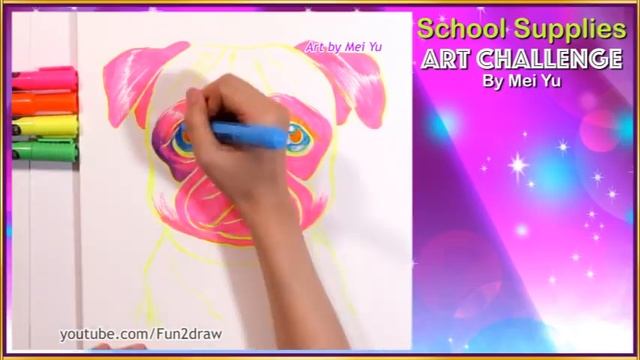 Art Challenge! | Fun2draw | Draw with School Supplies Art Illustration смотреть онлайн