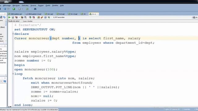 022 PLSQL les curseurs paramétrés - cursors parameter смотреть онлайн