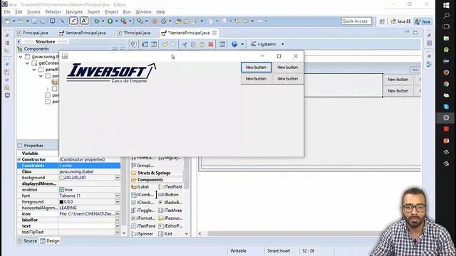 Como Combinar Layouts en Java : Border y GridLayout en Panel Superior смотреть онлайн