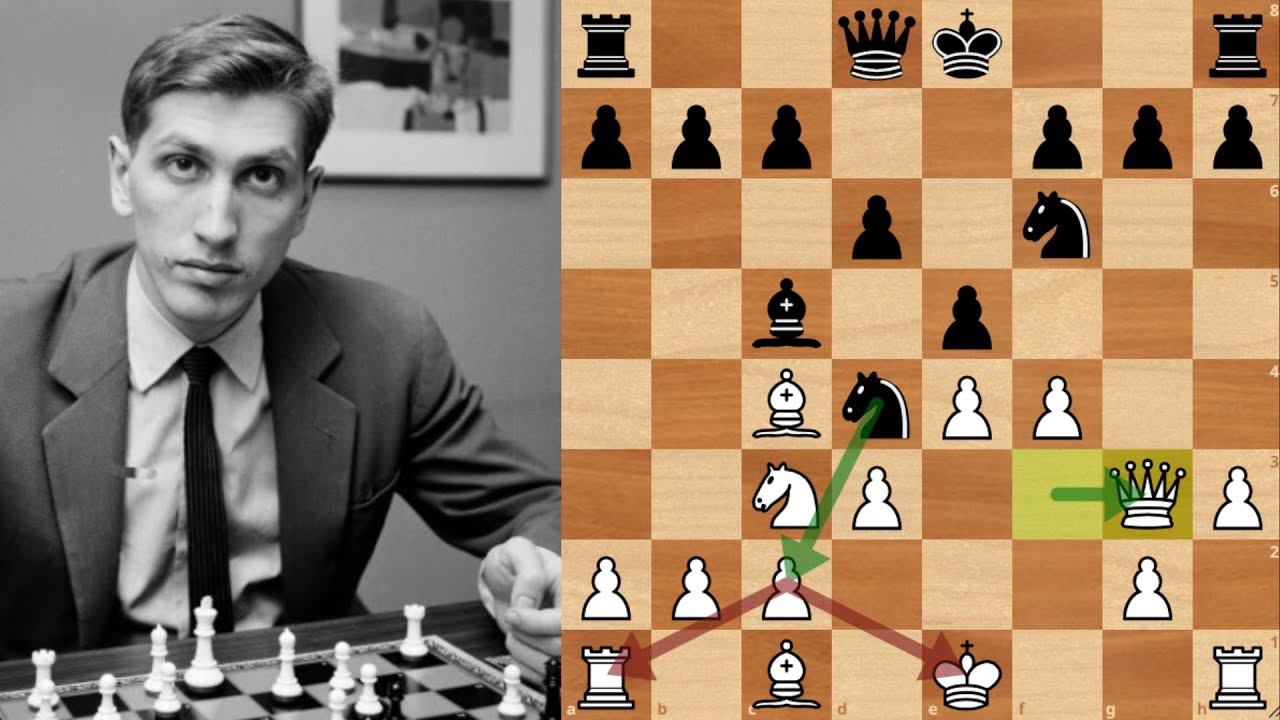 Агрессивная атака от Бобби Фишера. Белые заманили в ловушку смотреть онлайн