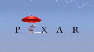 Pixar Lamp Carry Red Umbrella Under Rain Spoof Pixar Logo