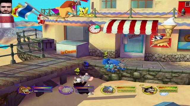 Tom and Jerry in War of the Whiskers Lion Vs Nibbles Vs Butch Vs Robot Cat (Master Difficulty) смотреть онлайн