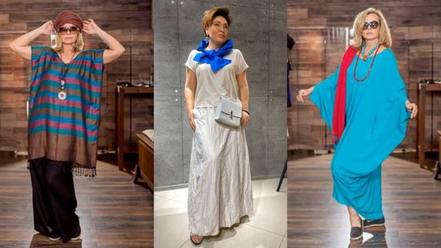 УКРАШАЮЩИЕ ОБРАЗЫ В СТИЛЕ БОХО ДЛЯ ЖЕНЩИН 50+?ПЛАТЬЯ КОСТЮМЫ БРЮКИ? смотреть онлайн