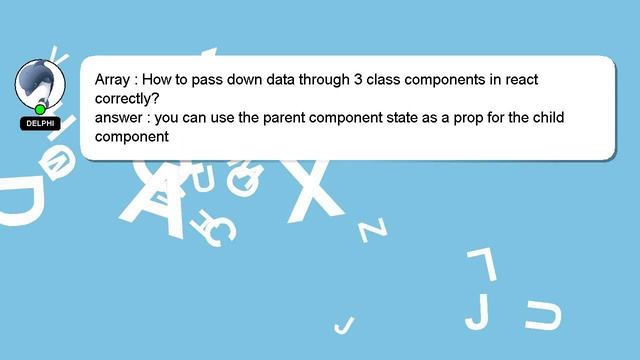 Array : How to pass down data through 3 class components in react correctly? смотреть онлайн