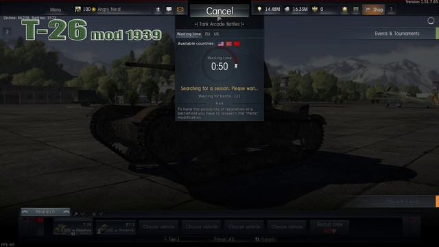 War Thunder: T-26 mod. 1939, Russian Tier-1 Light Tank смотреть онлайн
